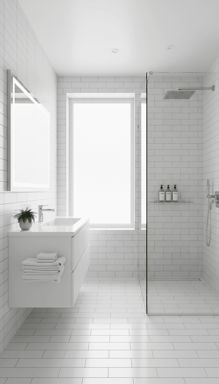Sanitized bathroom ready for guests